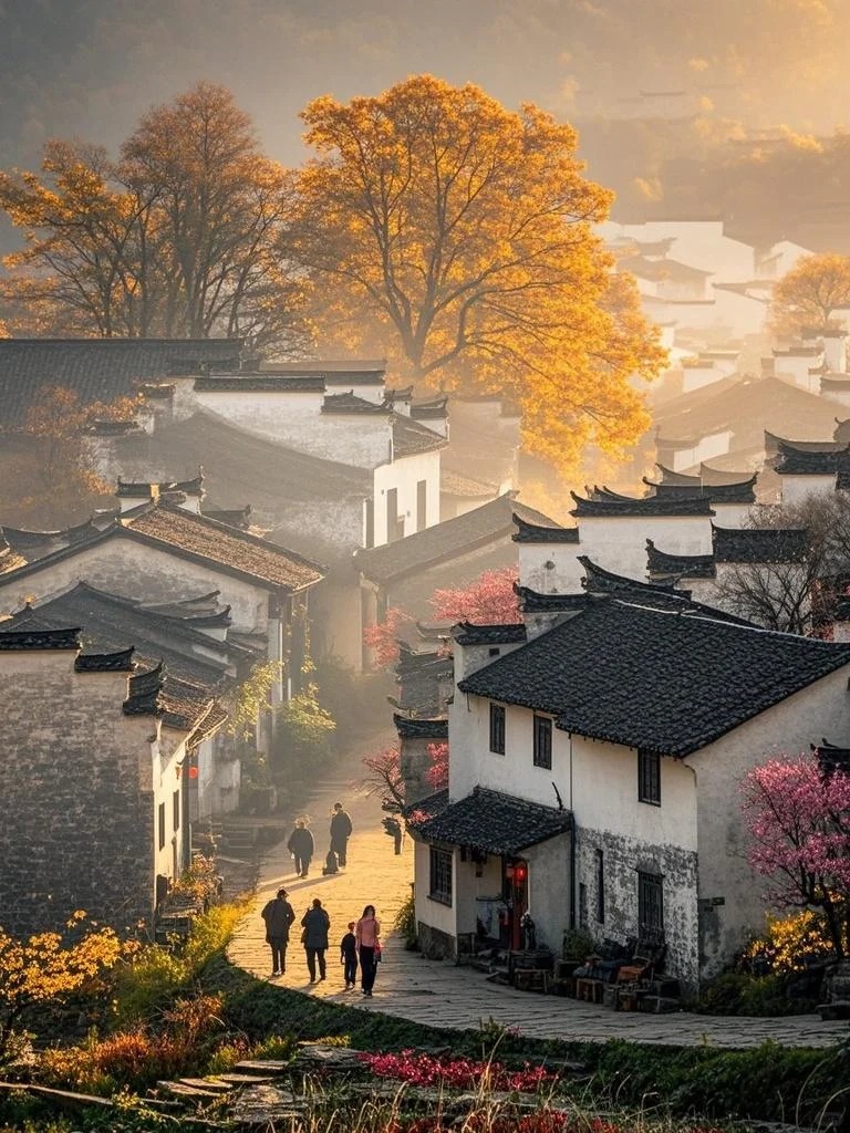 答应我❗秋天一定要来一次徽州塔川🍂_1_标叔在路上_徽州-赏秋-国庆特辑-来自52tours 我爱旅游网